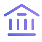 Graphic of a bank used to show how Monthio helps banks make better credit decisions and optimize their loan approval processes 
