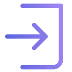 Icon in pink color or arrow pointing forward to show authorization has been granted by loan applicant