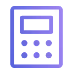 calculator icon in purple color to represent discretionary income calculator