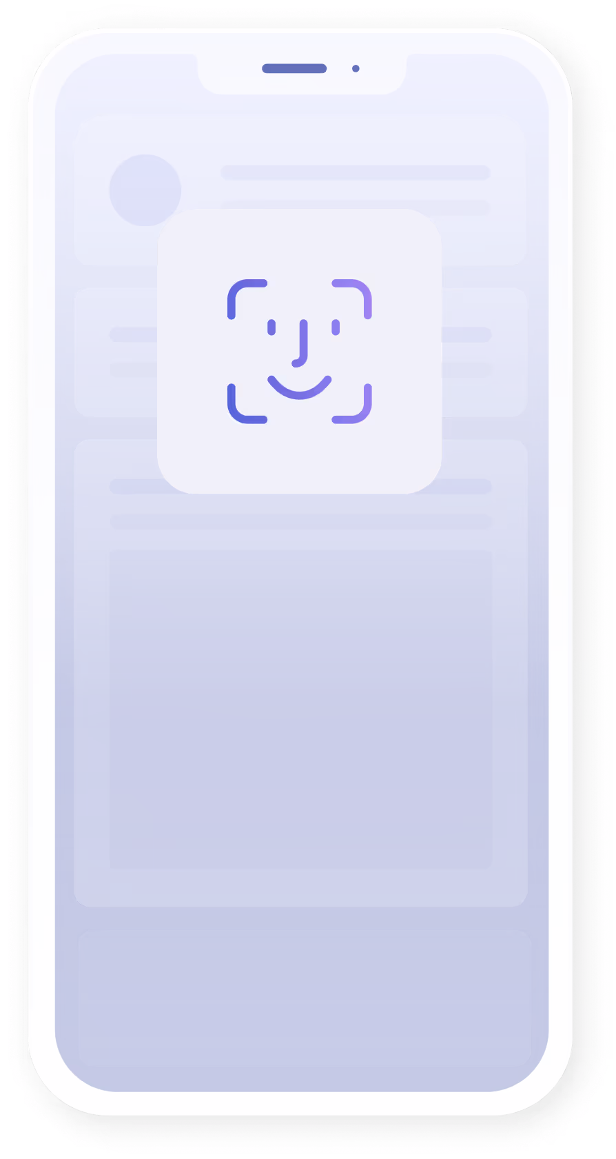Smartphone interface of Step 2 of creditworthiness assessment of loan application. Account is verified