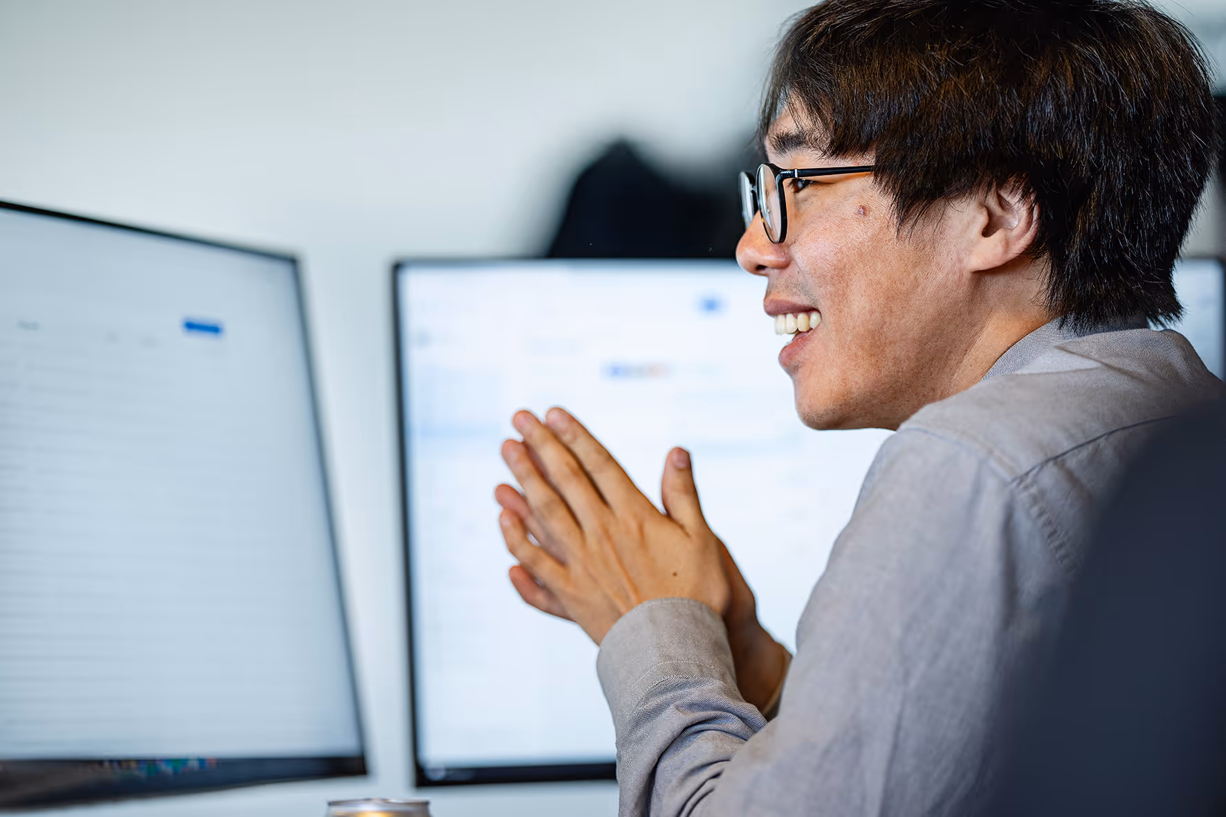 One of Monthio's developers in the Copenhagen office