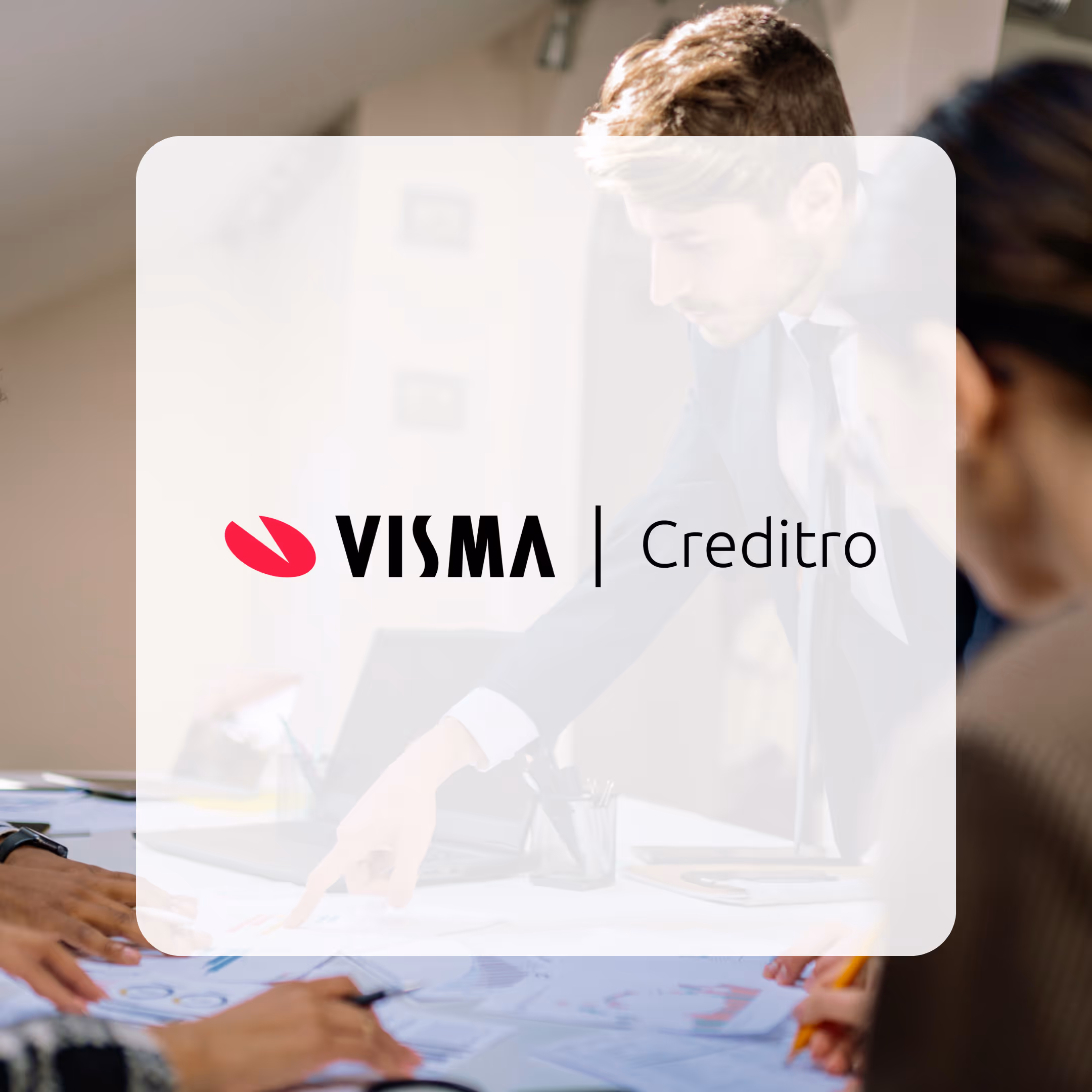 businessman in suit and woman with spectacles in loan approval team