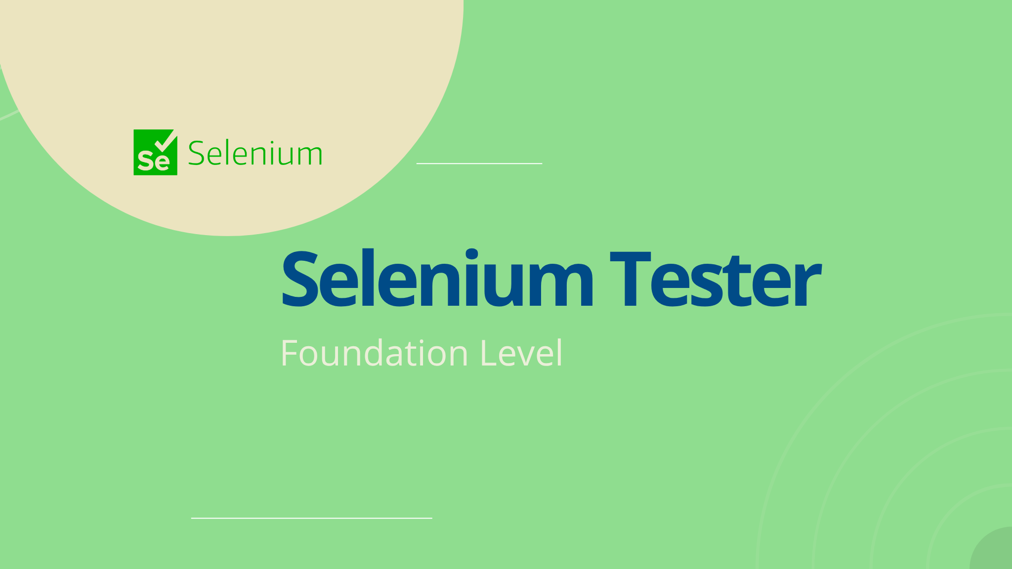 Selenium Tester Foundation Level (A4Q) - V. 3.0