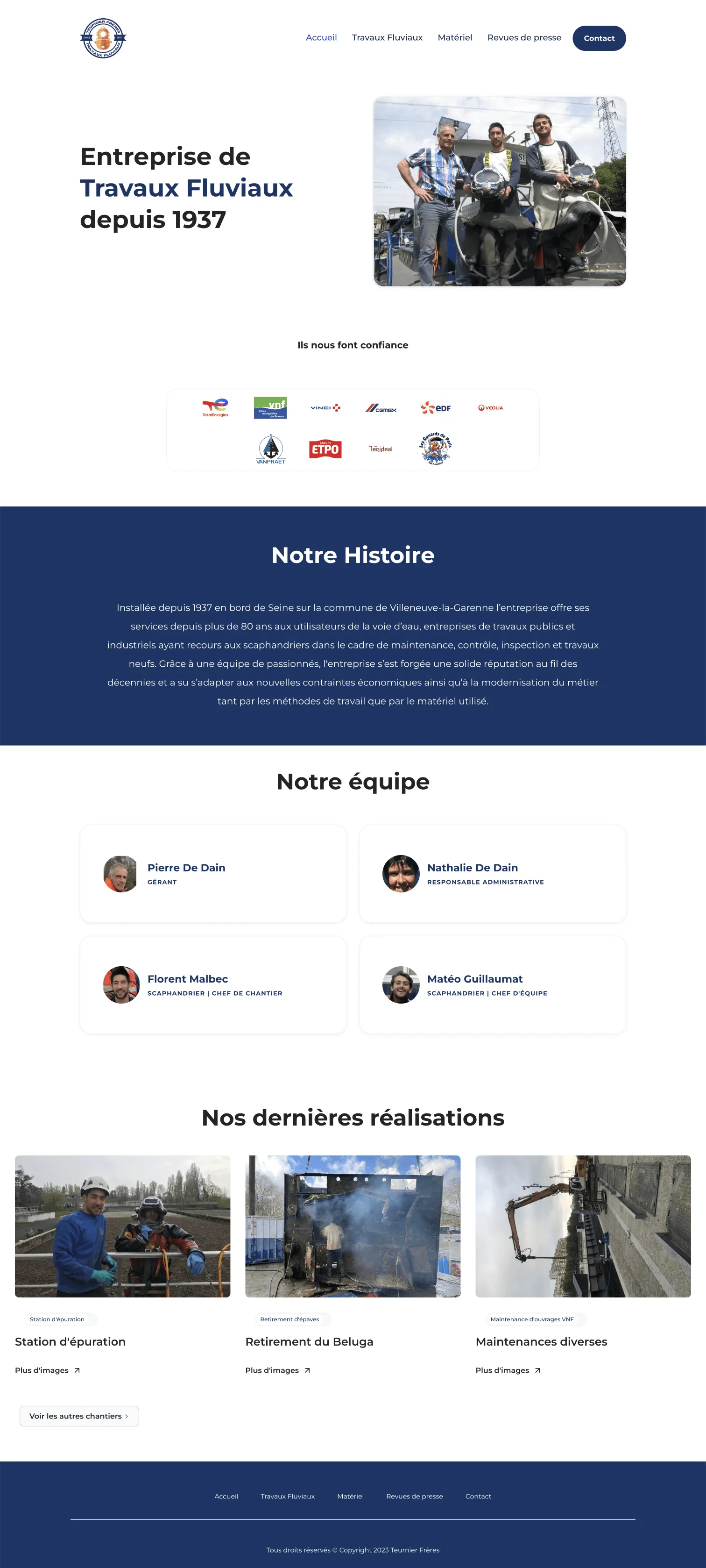Teurnier Frères website