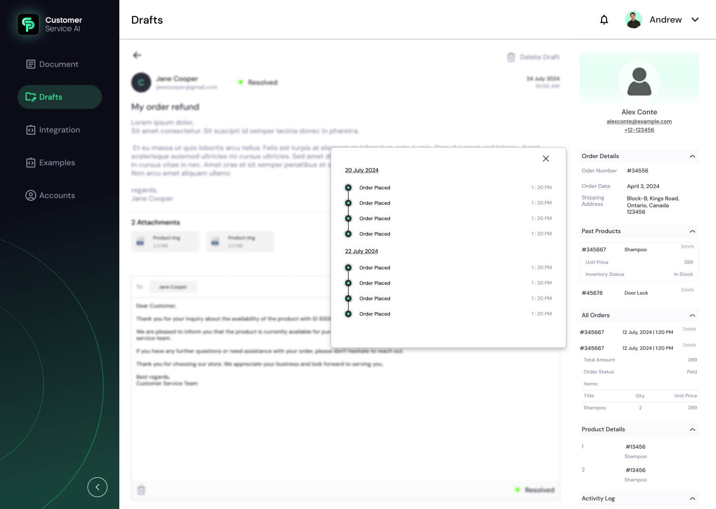 Zenva dashboard - Conversations