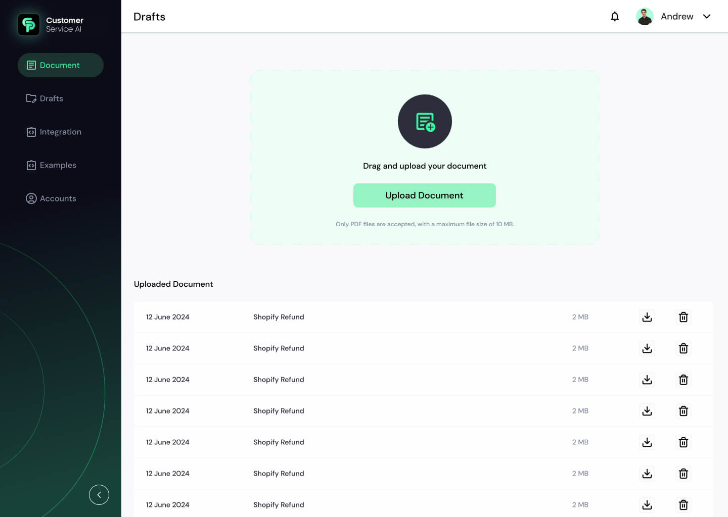 Zenva Dashboard - Documents