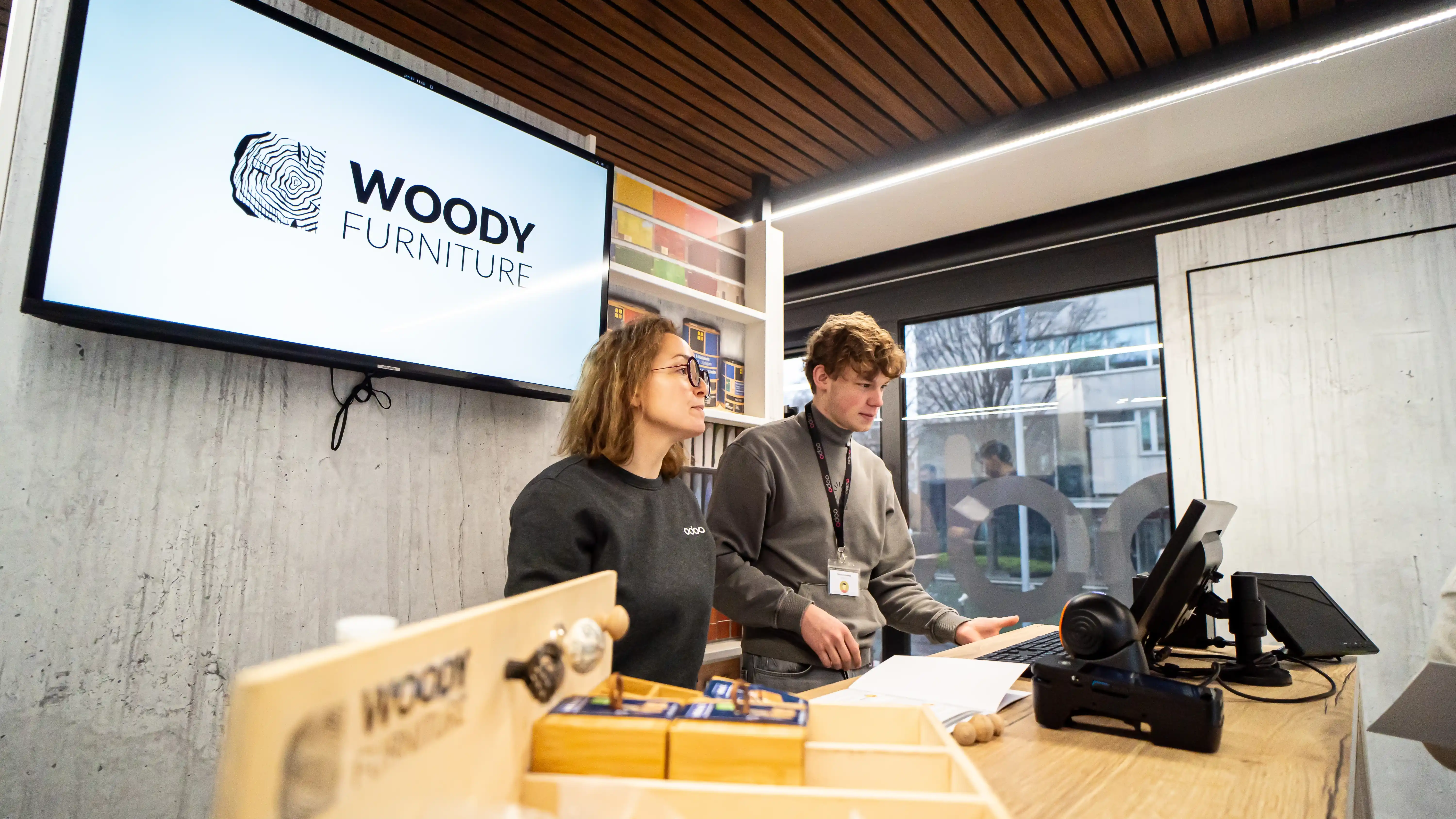 Interior view of customizable computer lab setup