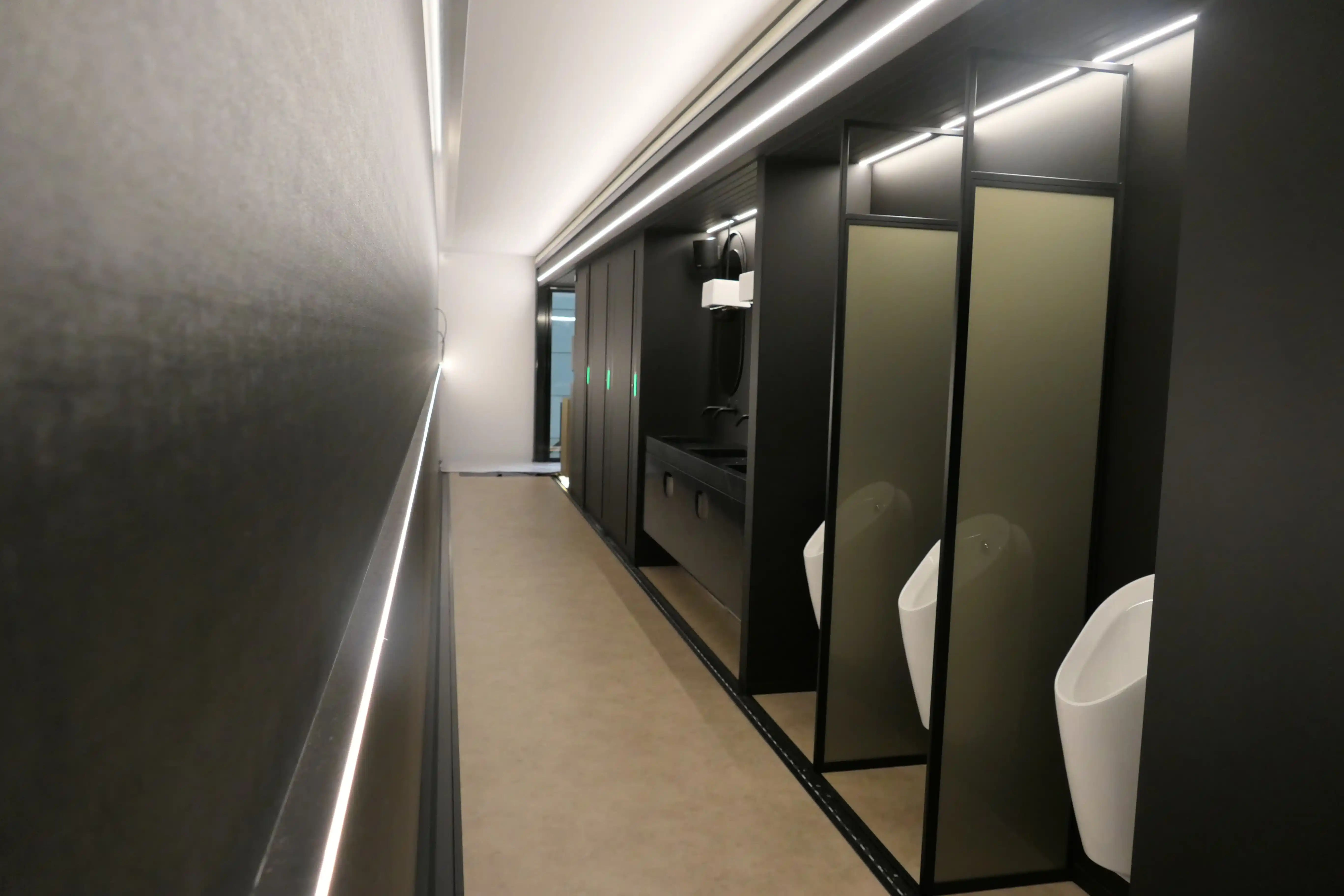 Expandable Mobile Restroom Trailer with spacious interior, ready for custom toilet and sink installations at events and worksites