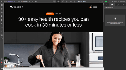 CMS Page - Fitnestic X Webflow Template