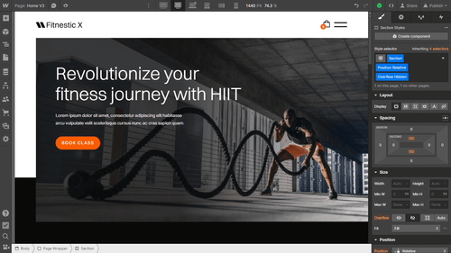 Static Content - Fitnestic X Webflow Template
