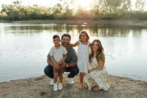 Dr. Hopkinson, his wife, Stacey, & their children, Eleanora and Hudson