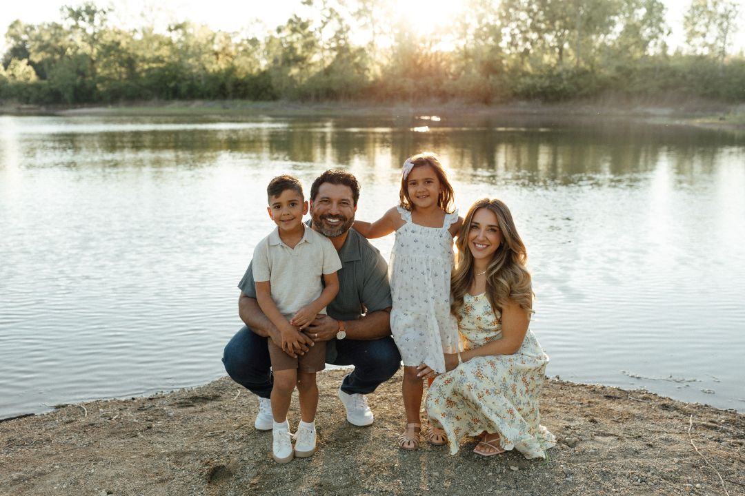 Dr. Hopkinson, his wife, Stacey, & their children, Eleanora and Hudson
