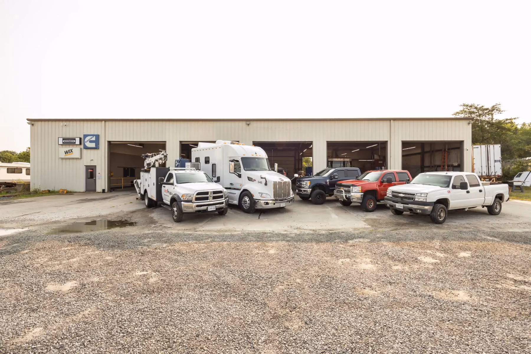 Diesel mechanic performing mobile truck repairs in Fredericksburg, Virginia