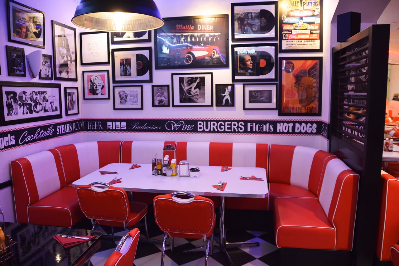 Diner with neon lights