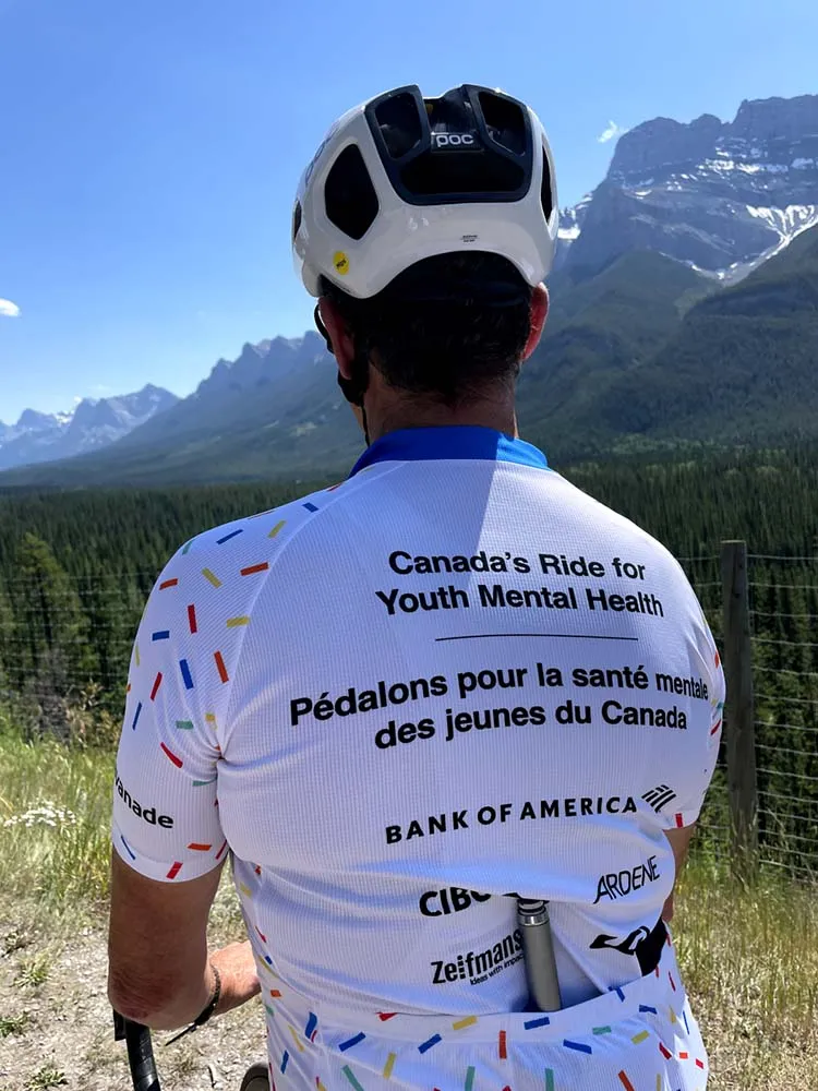 photo of riders back wearing a jersey