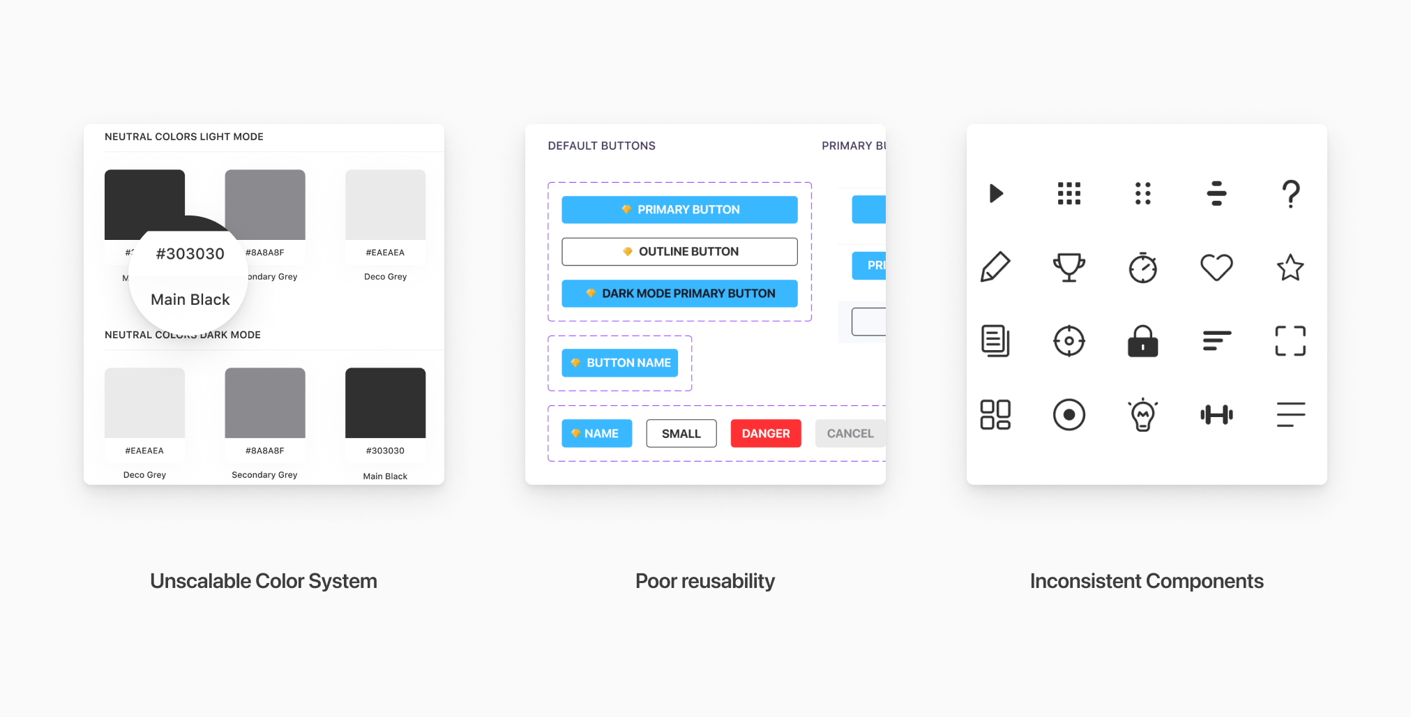 A before after image of mobile interfaces