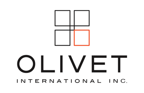 Olivet International Inc. logo with four squares, one outlined in orange in the top right.
