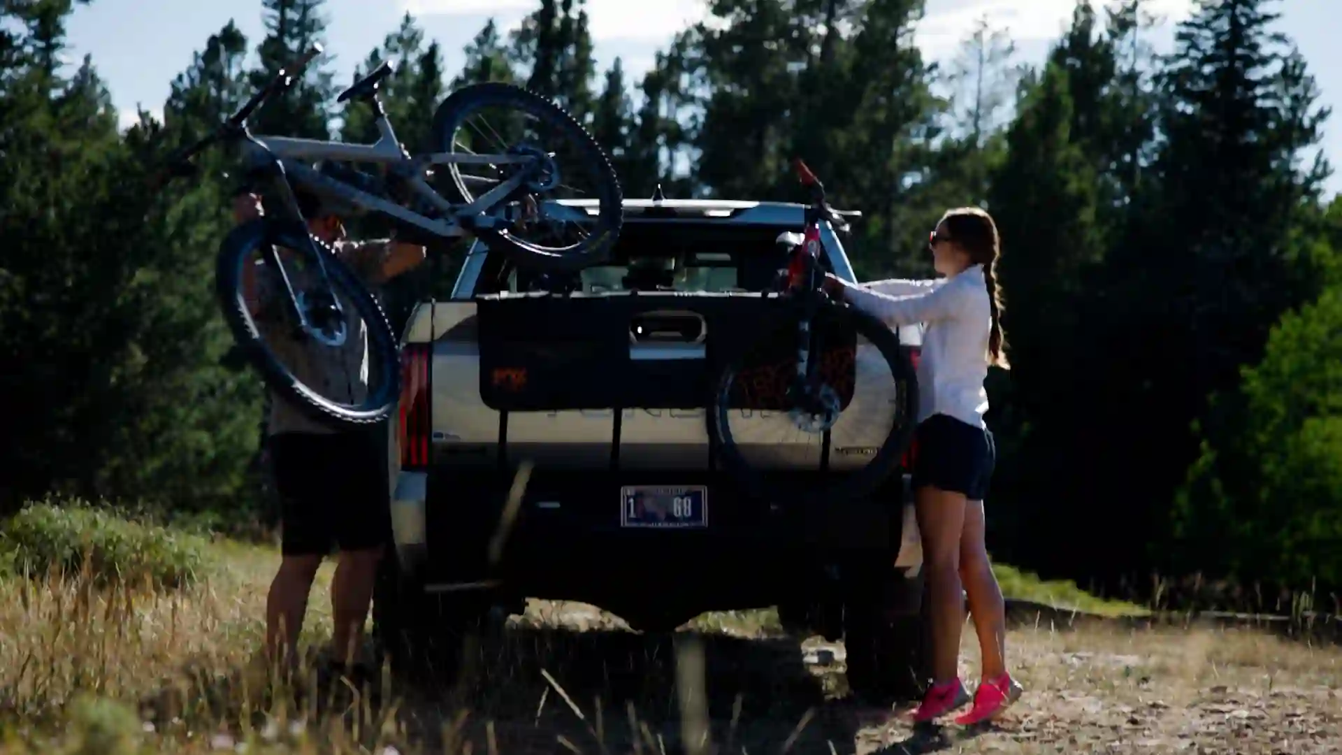 Maddie and Mark Owens with a Toyota Vista Tundra in Casper, featured in a Checked In Media video production advertisement created for Hilltop Bank by a local advertising agency.