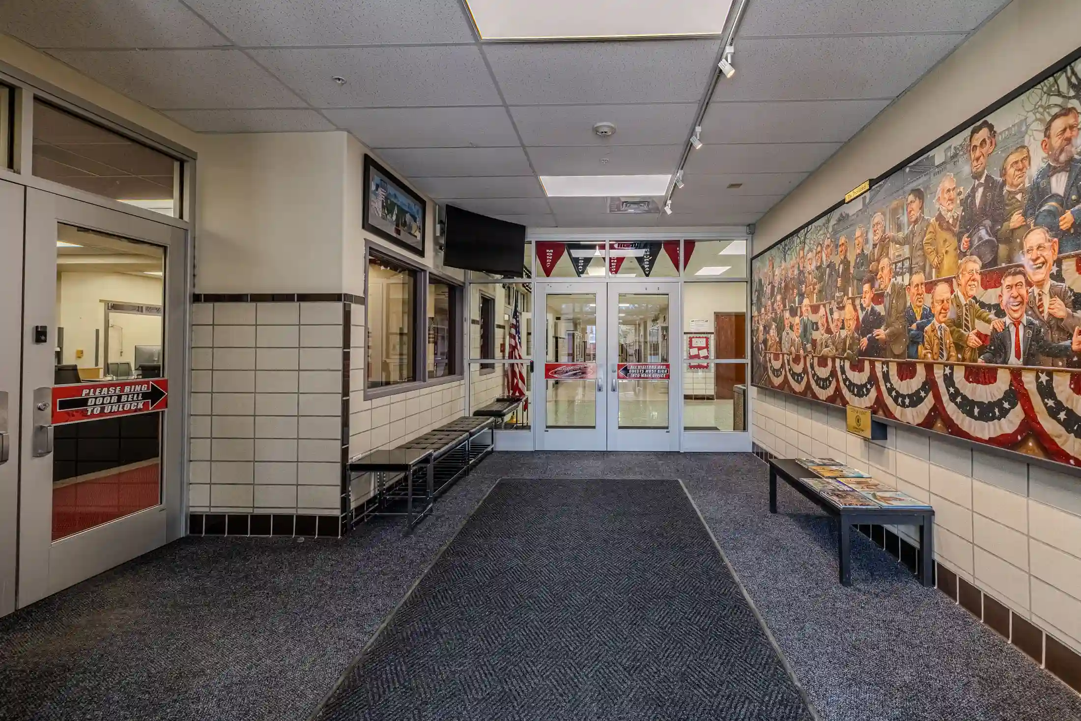 Secure entry vestibule at Dean Morgan Middle School in Casper, Wyoming