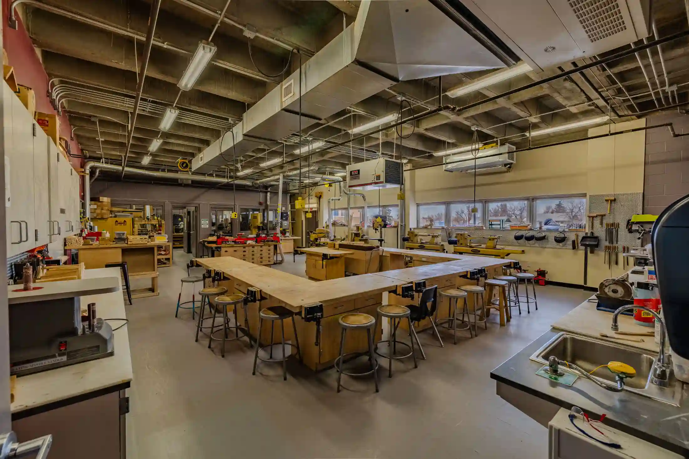Career and technical education wood shop at Dean Morgan Middle School in Casper, Wyoming
