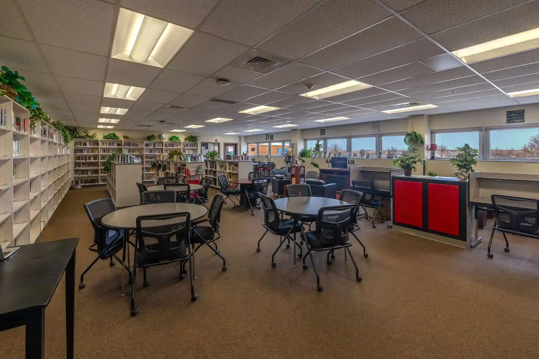 Library and media center at Dean Morgan Middle School in Casper, Wyoming