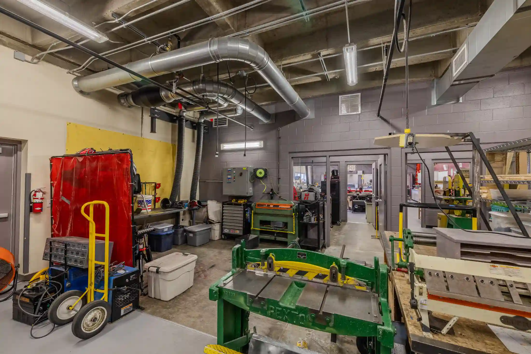 Metal fabrication and industrial shop classroom at Dean Morgan Middle School in Casper, Wyoming