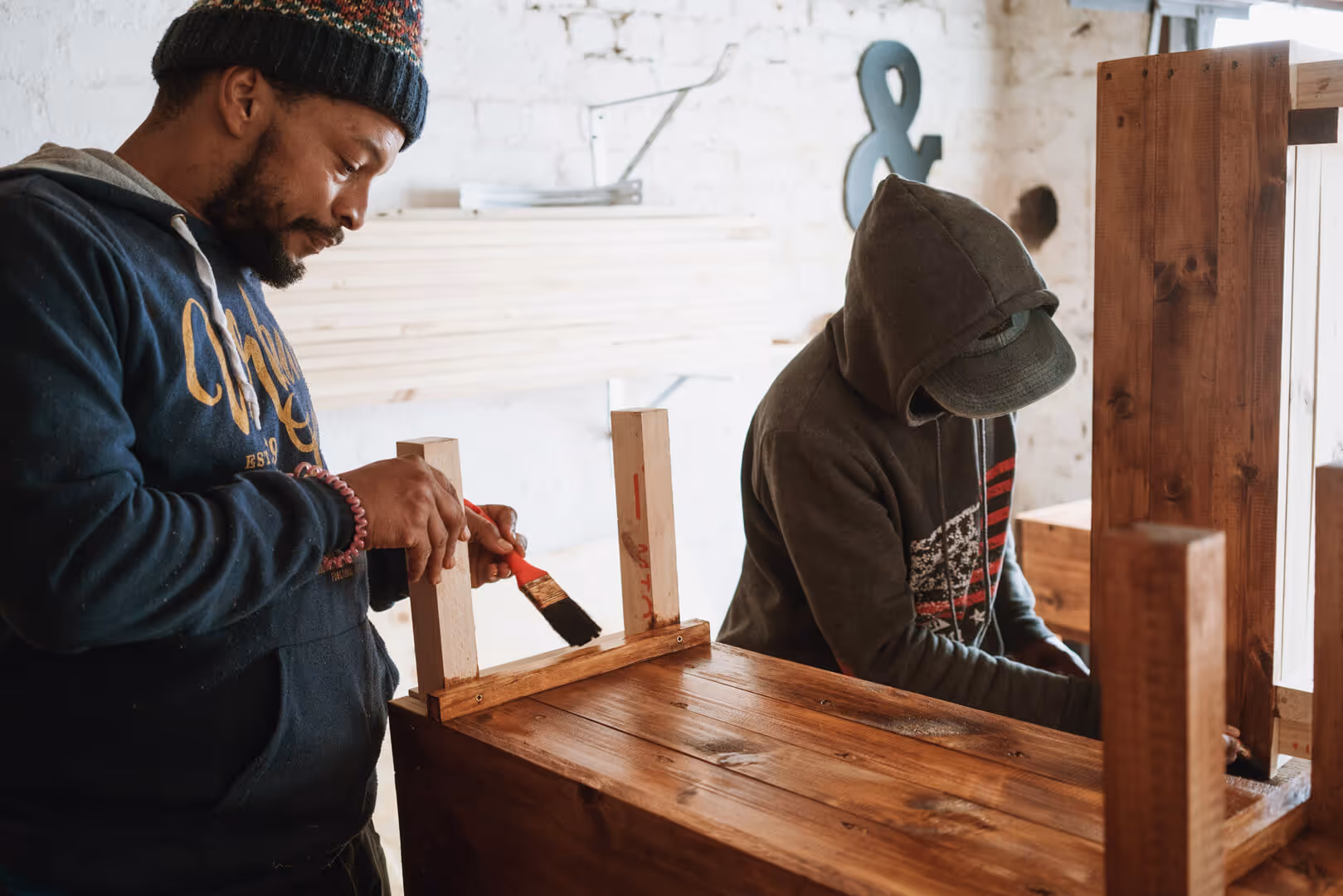 New Hope SA resident works on a product.