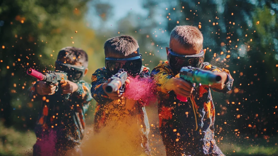 Kinderen lasergamen