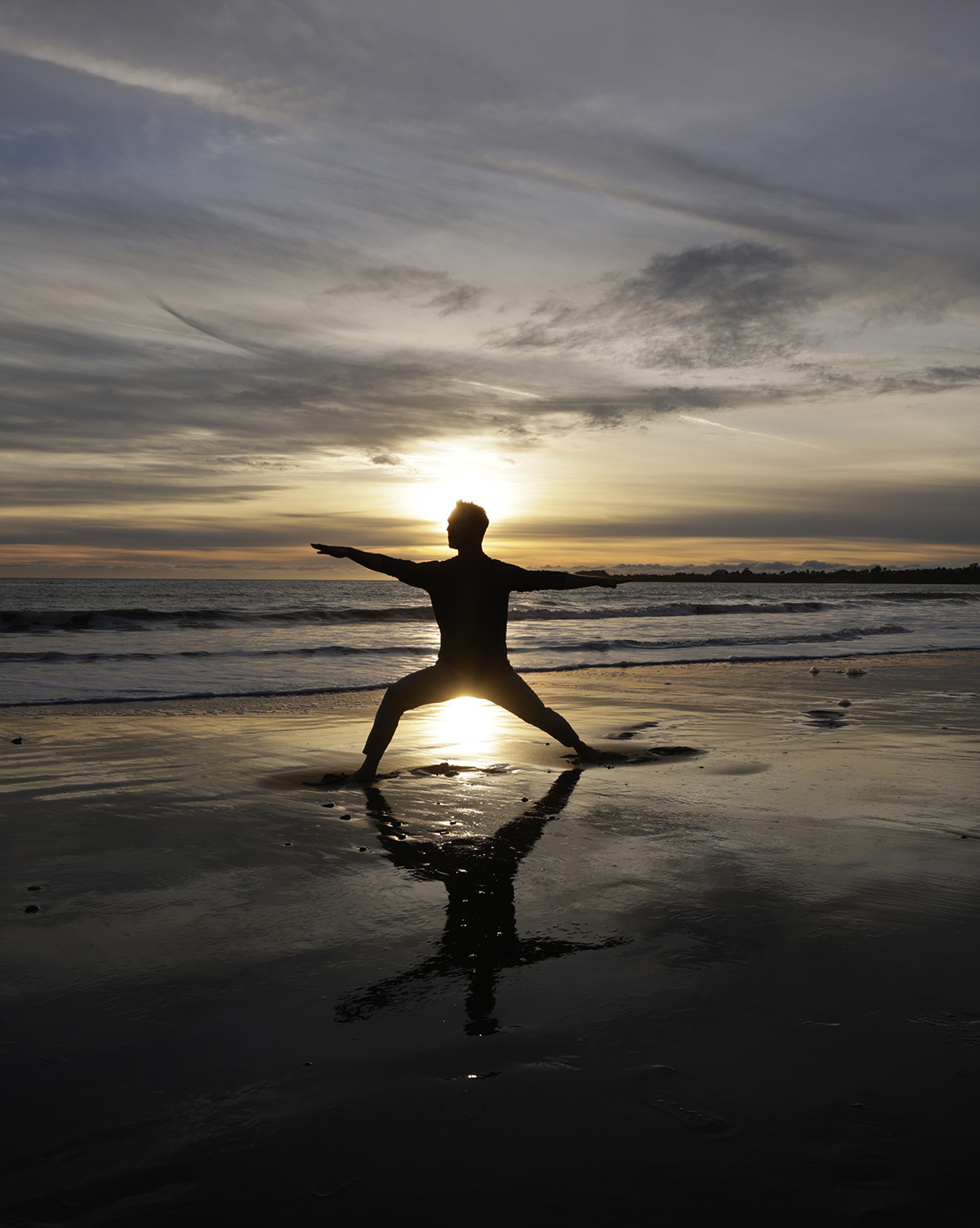 Qi Gong practice beside a mountain stream