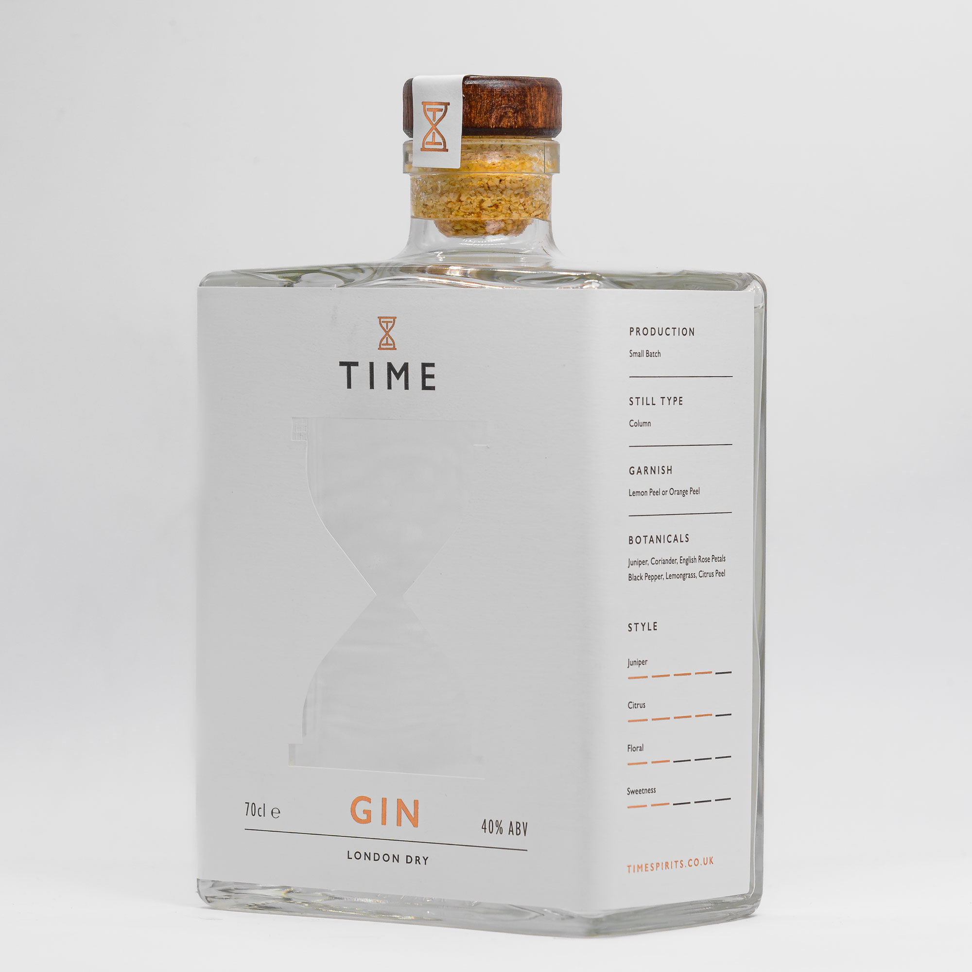 A bottle of Time Spirits Gin