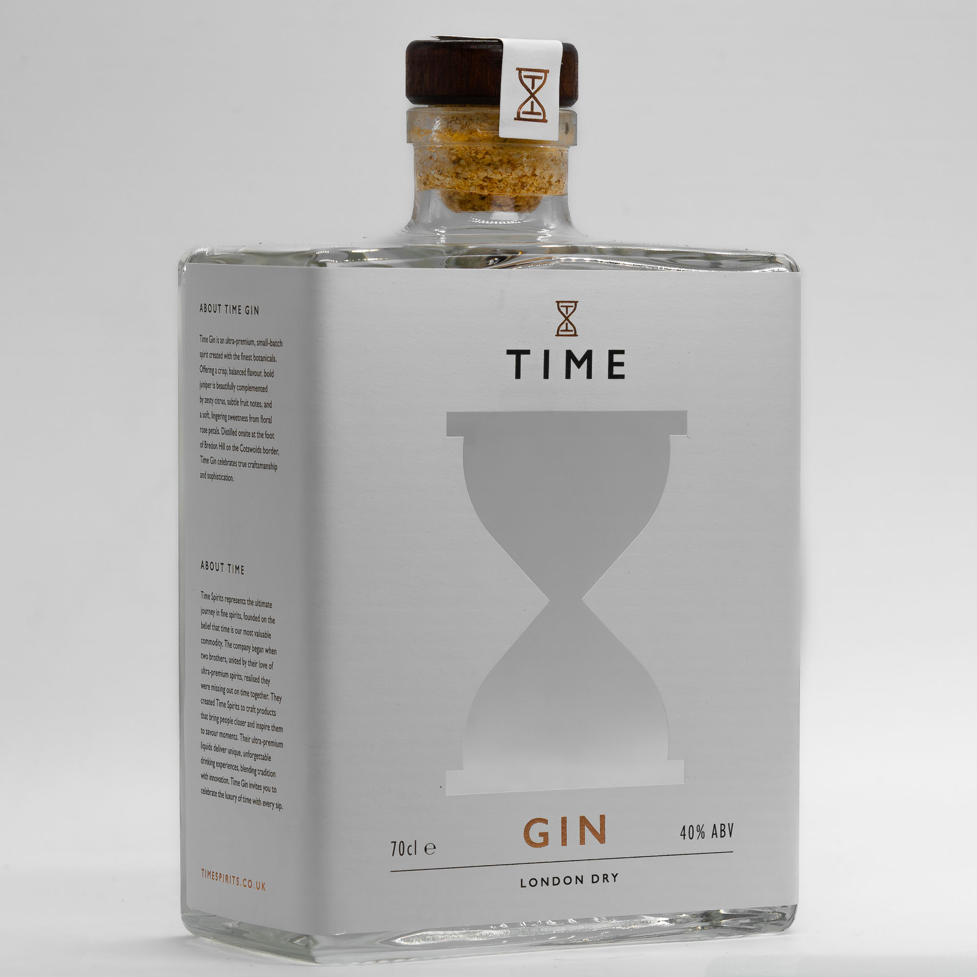 A bottle of Time Spirits Gin