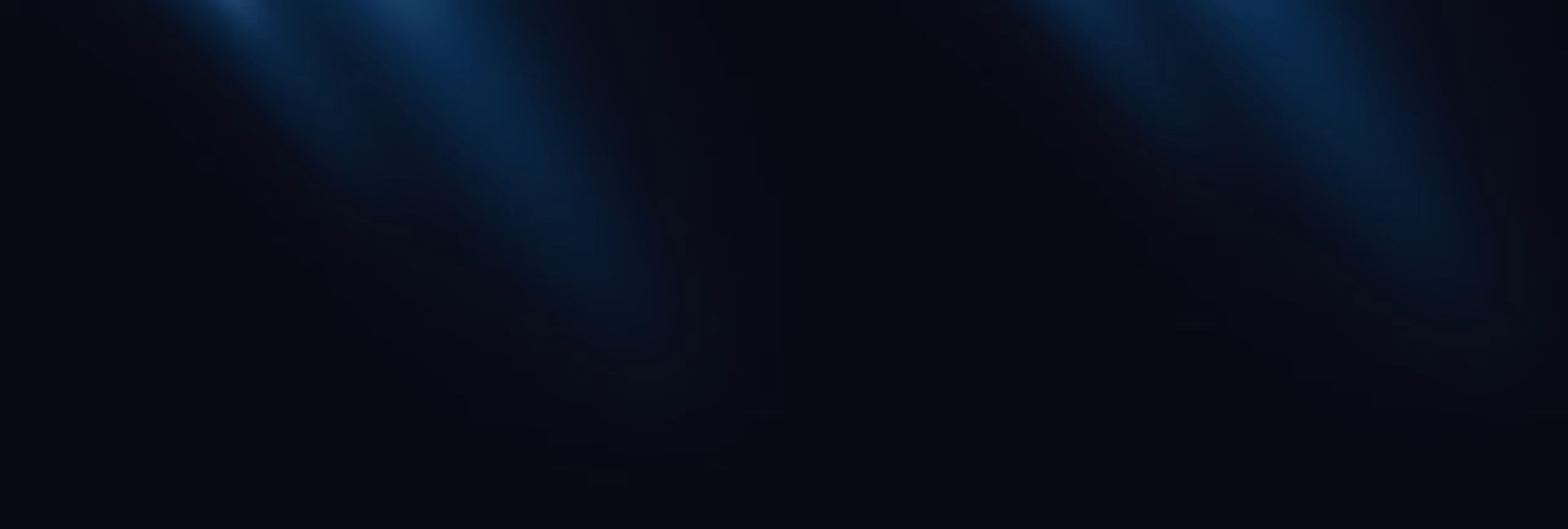 Dark navy blue background with subtle diagonal light beams creating a soft gradient effect.