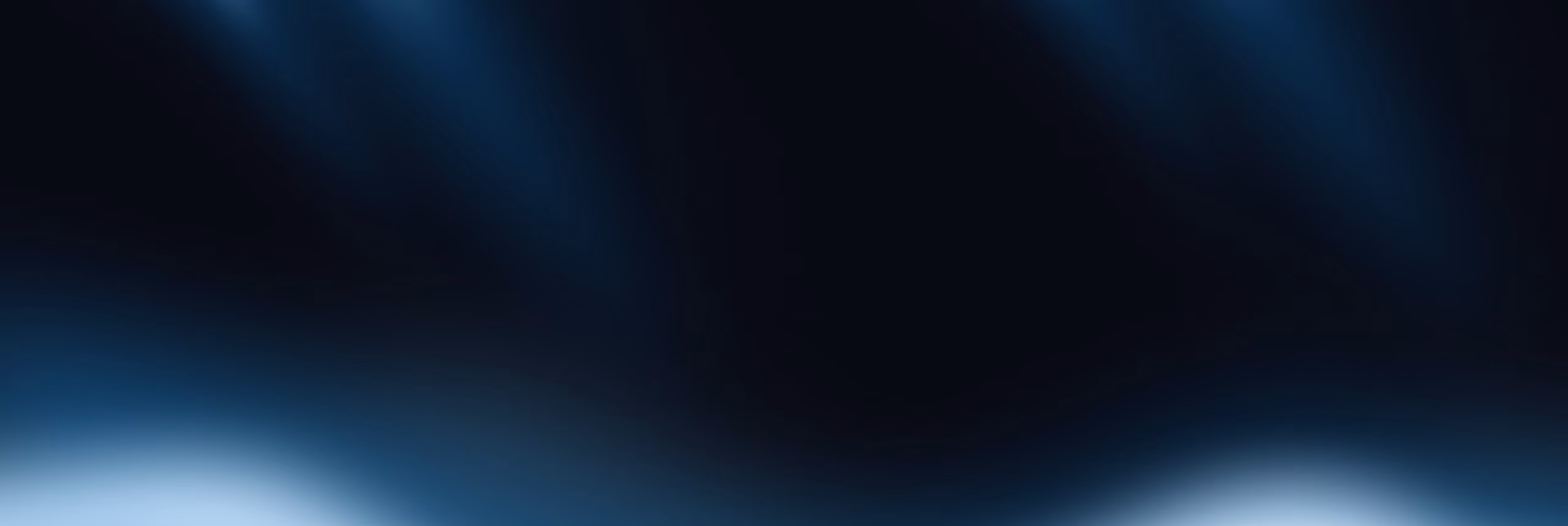 Abstract dark gradient background with smooth transitions from deep black to dark blue and lighter blue highlights.