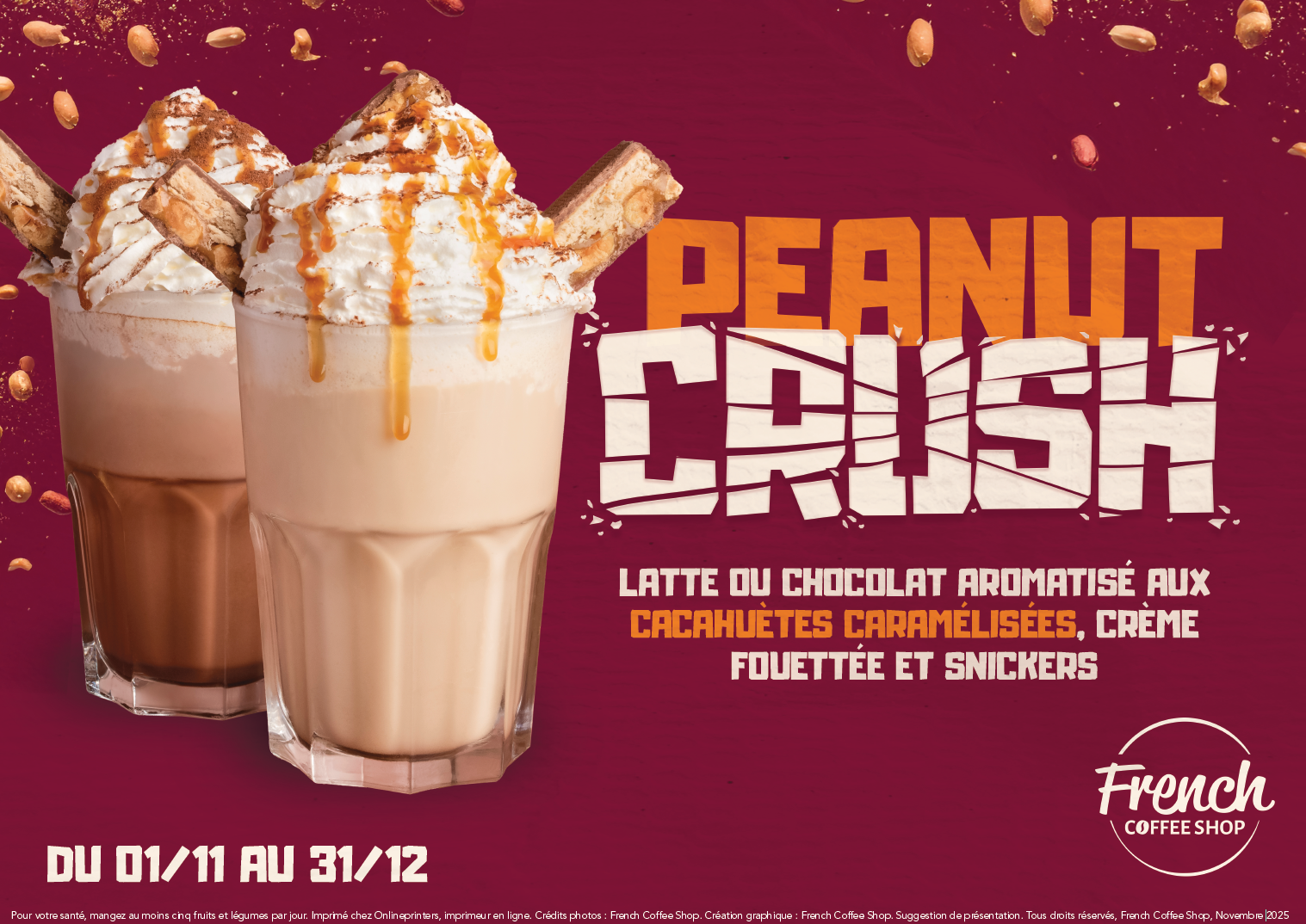Affiche Peanut Crush de French Coffee Shop