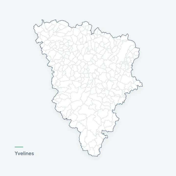 Carte des communes des Yvelines qui s'allument une à une