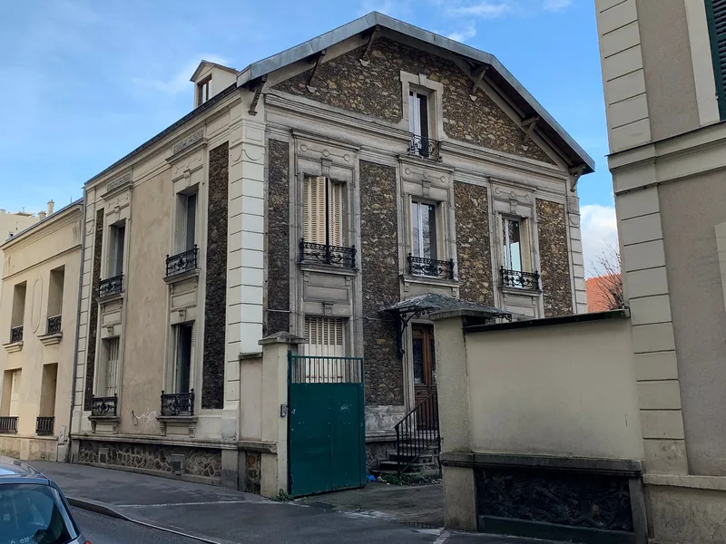 Maison de ville en pierre meulière, rue Raspail à Ivry-sur-Seine
