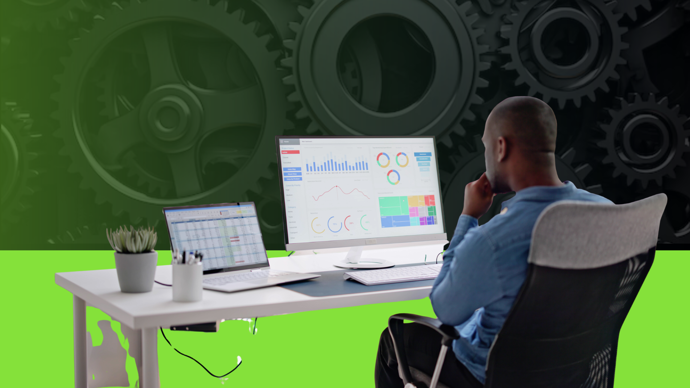 KPI ESN 2026 affichés dans un dashboard ERP avec indicateurs IA, revenus récurrents, carbone et performance consultants