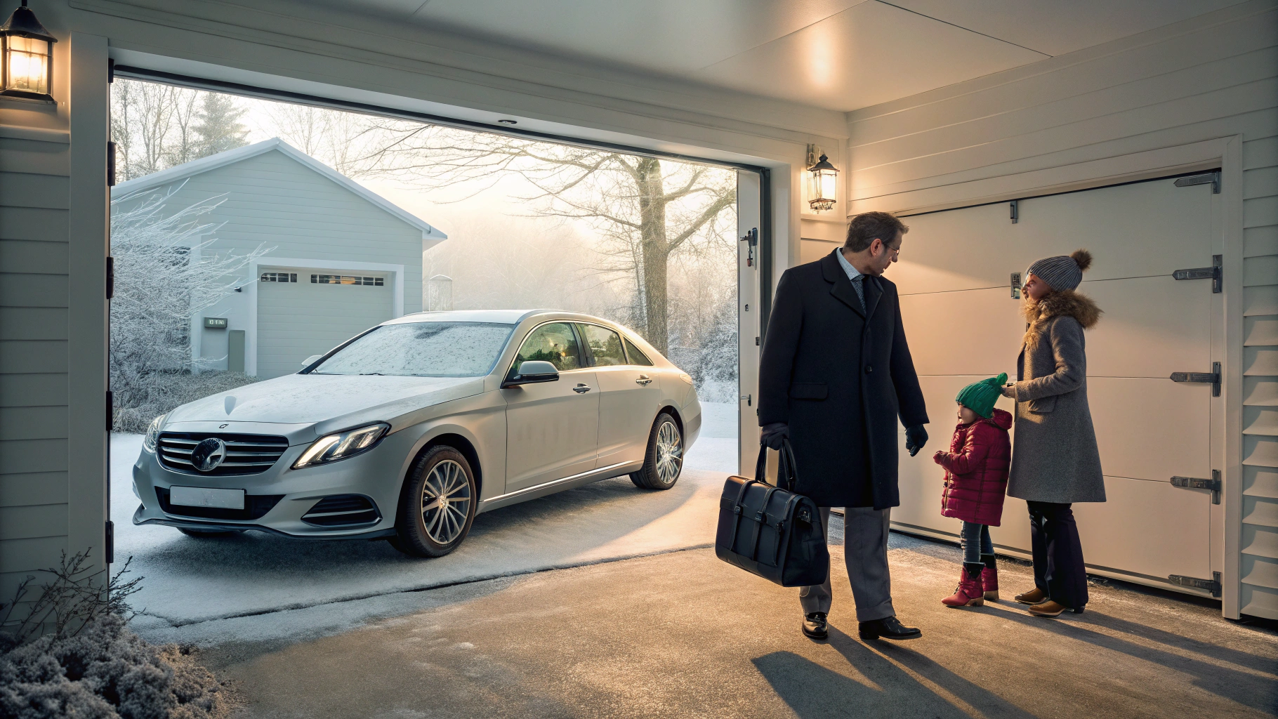 Cozy Morning Scene in an Attached Garage