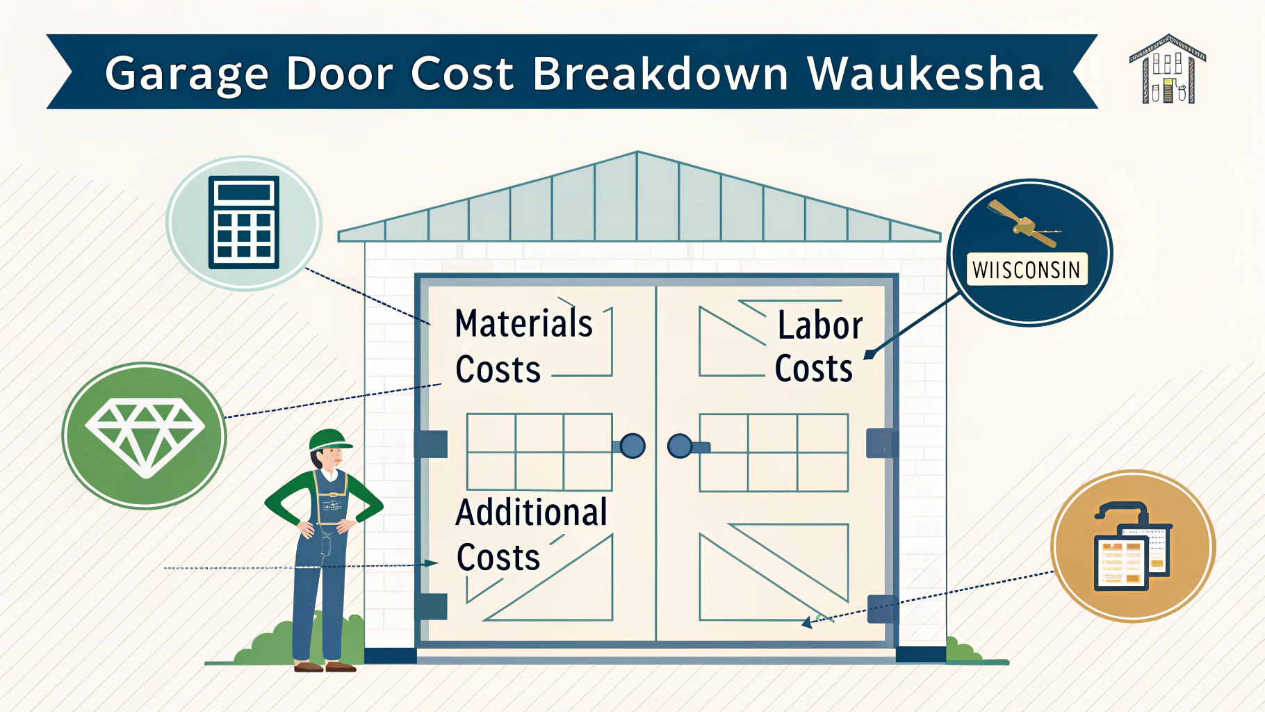 Garage Door Cost Breakdown in Waukesha infographic