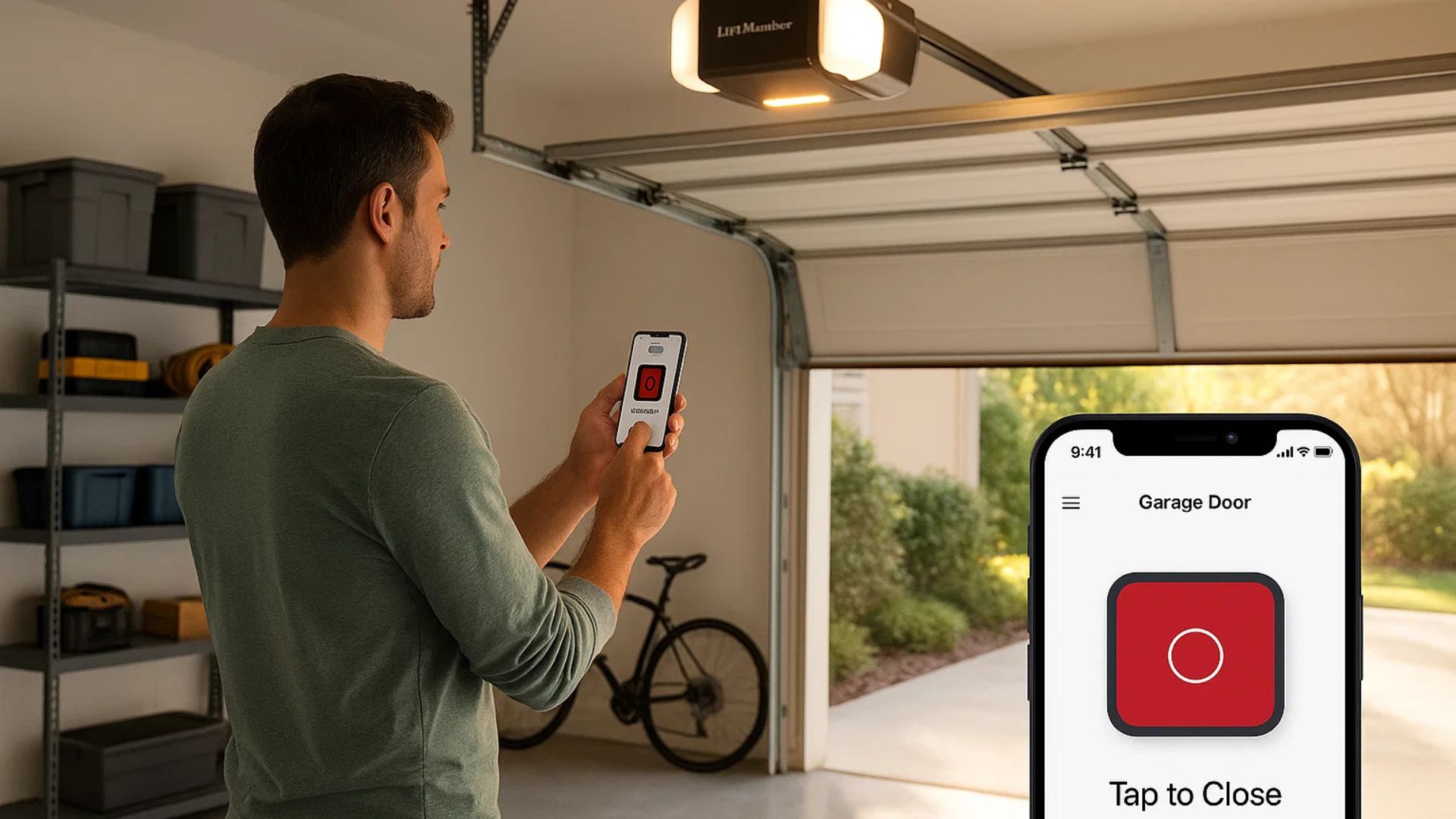 Installation guide for smart garage door opener