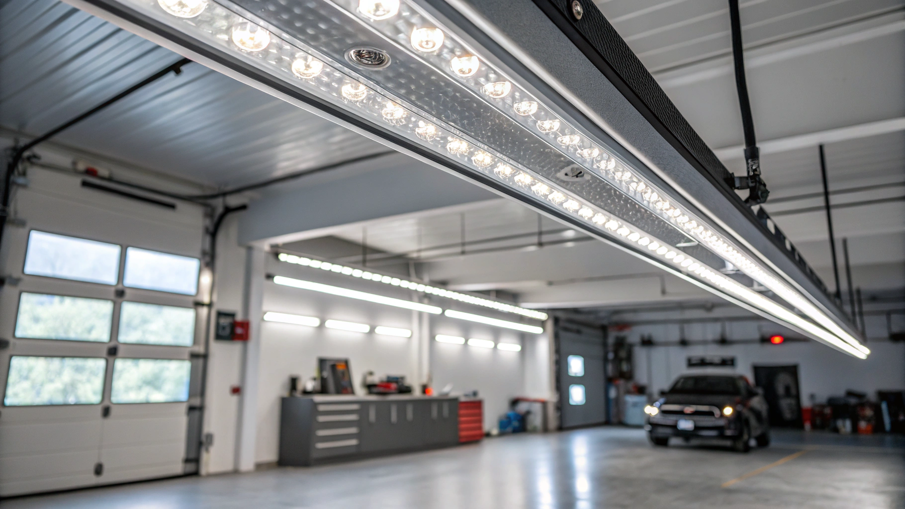 Close-up shot of energy-efficient LED strip lights