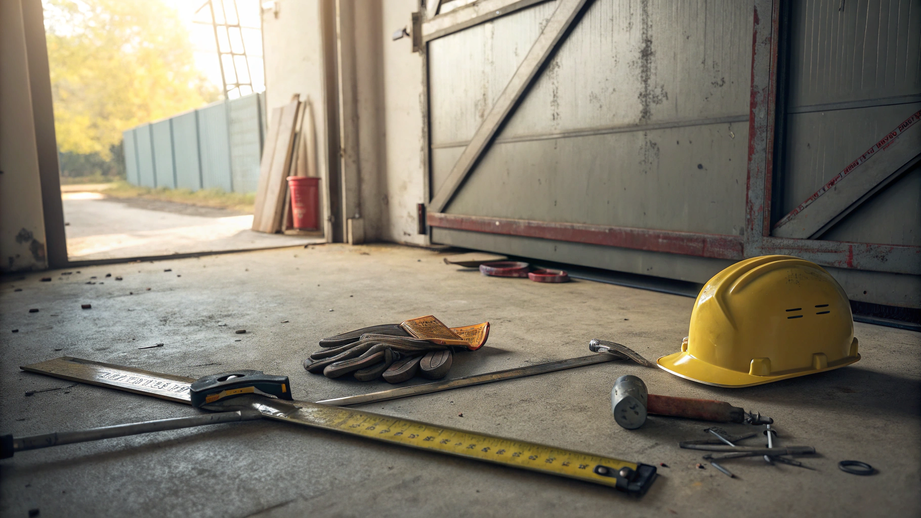 Garage setting focused on safety and repair