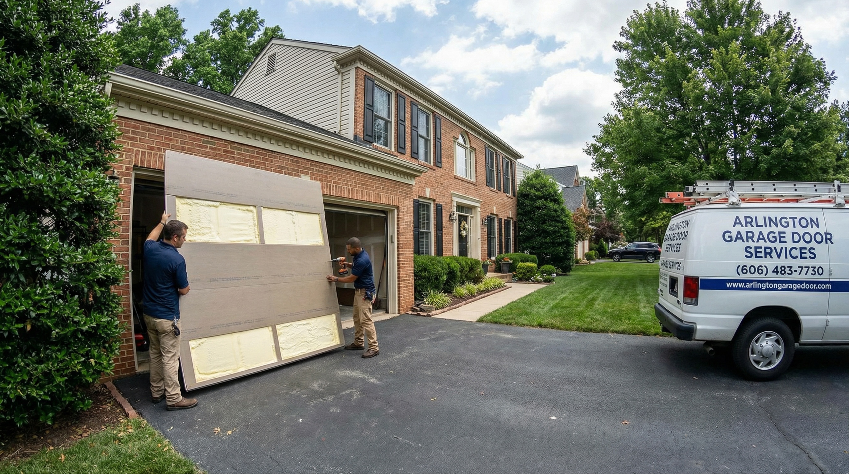 Energy-efficient insulated garage door installation in Brookfield home
