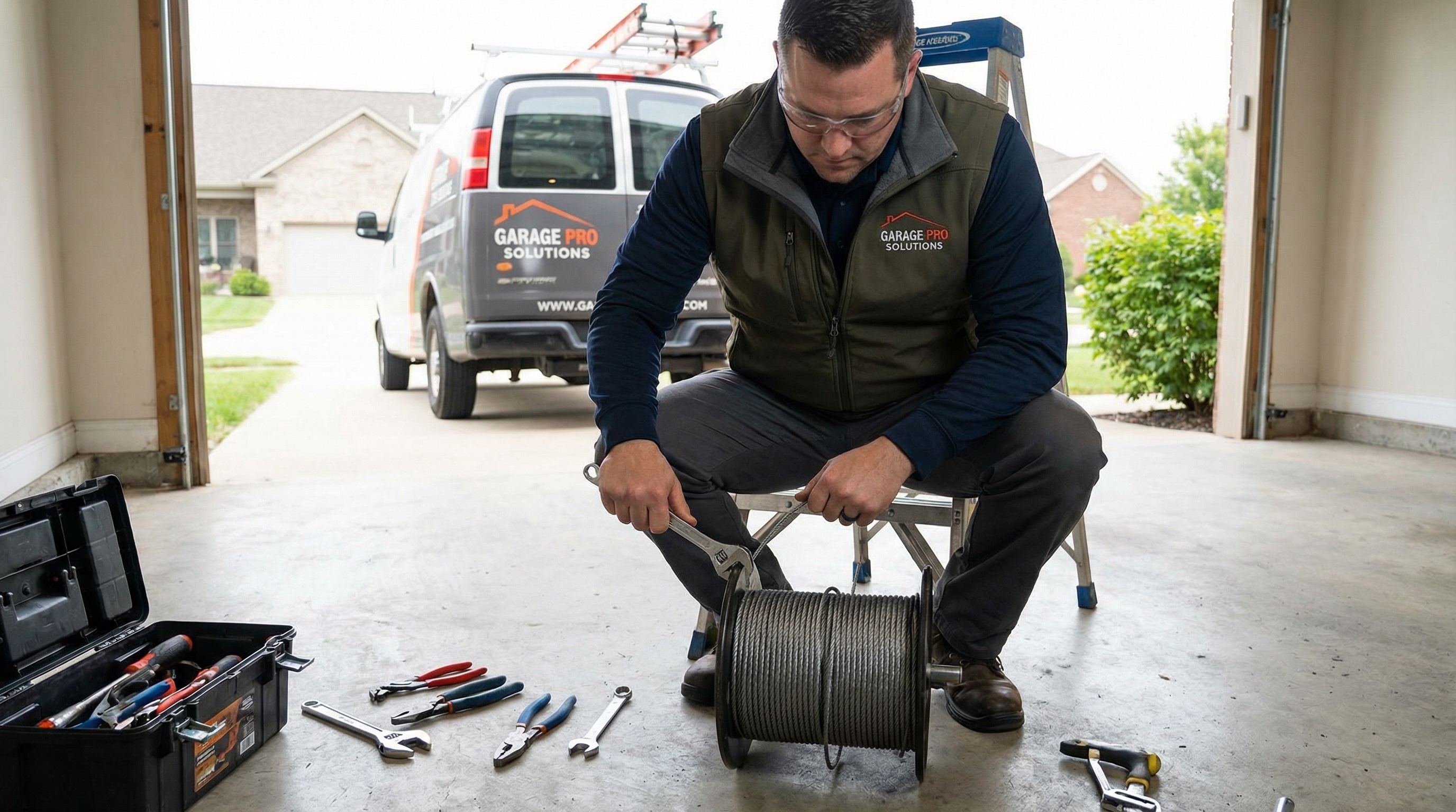 Professional garage door cable repair