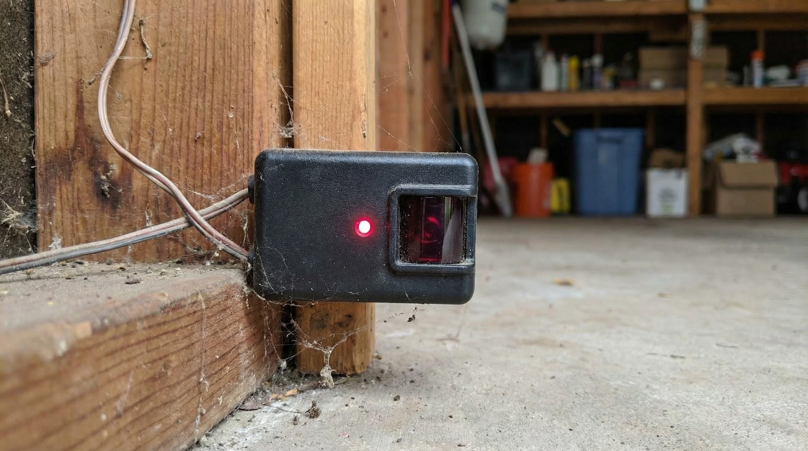 Garage door sensor blinking light indicator
