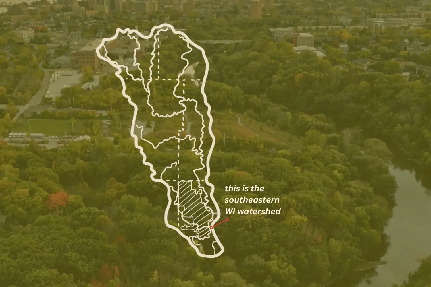 Illustration of wisconsin watershed