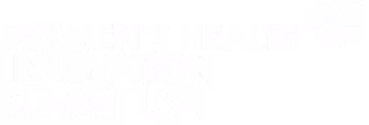 Logo for Women's Health Innovation Summit USA featuring text and a heart with a pulse line.