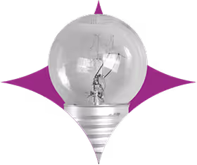 Light bulb with geometric shape