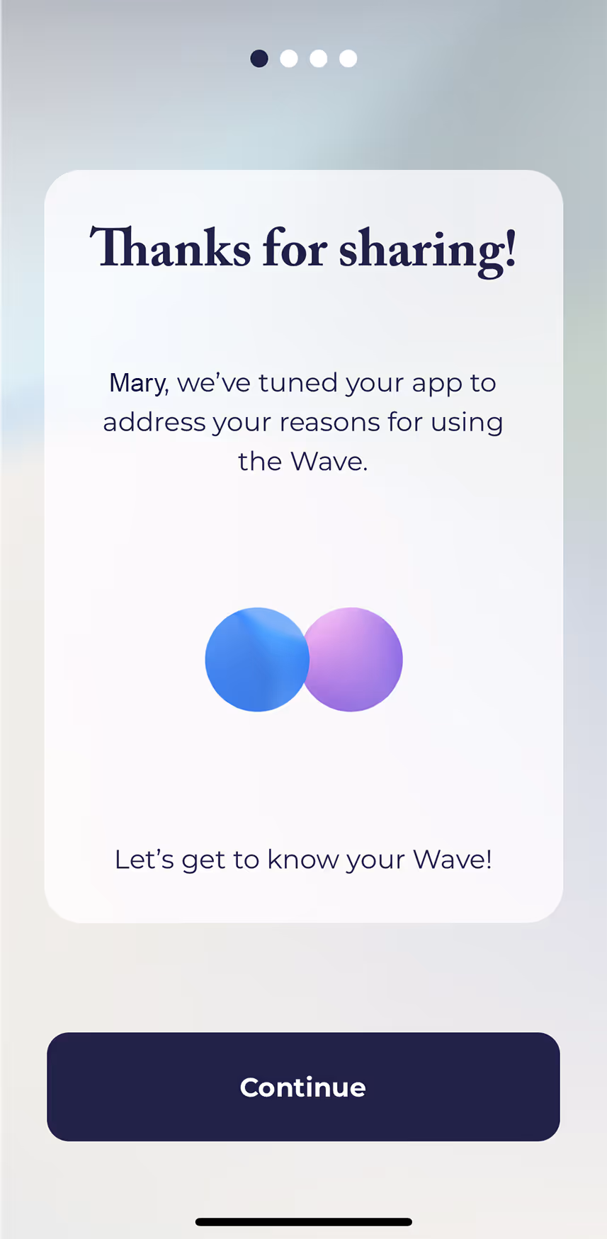 UX flow gallery image - Embr Wave Setup Thanks!