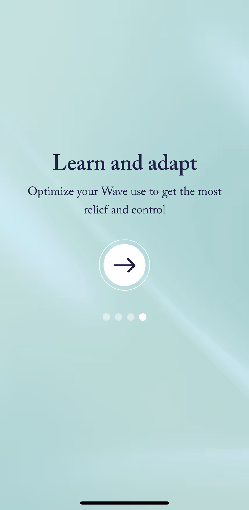 UX flow gallery image - Embr Wave Setup screen 5 Learn and adapt